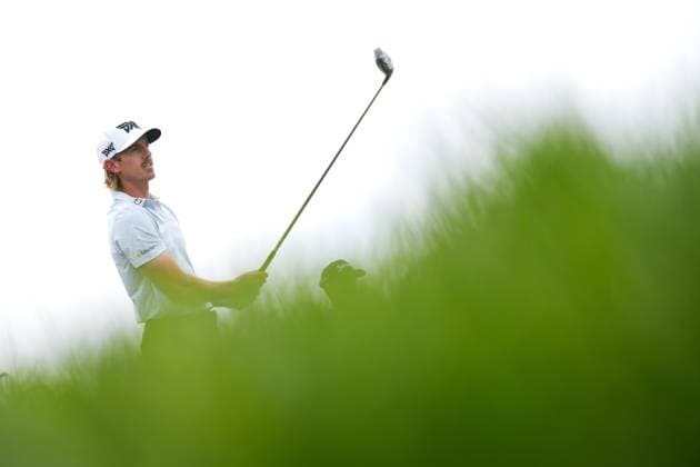 RBC Canadian Open 2025 - Final Round CALEDON, CANADA - JUNE 8 : Jake Knapp of the United States looks on after his tee shot during the final round of the RBC Canadian Open 2025 at TPC Toronto at Osprey Valley in Caledon, Ontario, Canada on June 8, 2025. Mert Alper Dervis Anadolu Ontario Canada. Editorial use only. Please get in touch for any other usage.  Copyright: x2025xAnadoluxMertxAlperxDervisx