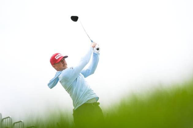 RBC Canadian Open 2025 - Final Round CALEDON, CANADA - JUNE 8 : Mackenzie Hughes of Canada hits a tee shot during the final round of the RBC Canadian Open 2025 at TPC Toronto at Osprey Valley in Caledon, Ontario, Canada on June 8, 2025. Mert Alper Dervis Anadolu Ontario Canada. Editorial use only. Please get in touch for any other usage.  Copyright: x2025xAnadoluxMertxAlperxDervisx