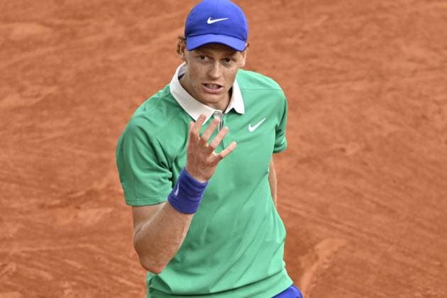 2025 Roland-Garros - Men s Single Final PARIS, FRANCE - JUNE 8: Jannik Sinner of Italy reacts as he competes against Carlos Alcaraz (not seen) of Spain during the Men s Single Final match on the day 15 of French Open tennis tournament on Court Philippe-Chatrier at the Roland-Garros Complex in Paris, France on June 8, 2025. Burak Akbulut Anadolu Paris France. Editorial use only. Please get in touch for any other usage.  Copyright: x2025xAnadoluxBurakxAkbulutx