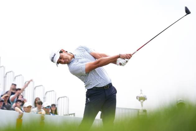 RBC Canadian Open 2025 - Final Round CALEDON, CANADA - JUNE 8 : Matteo Manassero of Italy hits a tee shot during the final round of the RBC Canadian Open 2025 at TPC Toronto at Osprey Valley in Caledon, Ontario, Canada on June 8, 2025. Mert Alper Dervis Anadolu Ontario Canada. Editorial use only. Please get in touch for any other usage.  Copyright: x2025xAnadoluxMertxAlperxDervisx