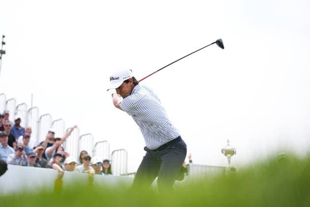 RBC Canadian Open 2025 - Final Round CALEDON, CANADA - JUNE 8 : Matteo Manassero of Italy hits a tee shot during the final round of the RBC Canadian Open 2025 at TPC Toronto at Osprey Valley in Caledon, Ontario, Canada on June 8, 2025. Mert Alper Dervis Anadolu Ontario Canada. Editorial use only. Please get in touch for any other usage.  Copyright: x2025xAnadoluxMertxAlperxDervisx