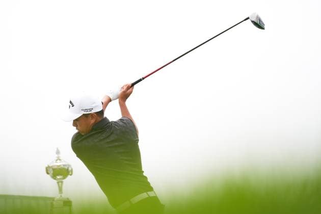 RBC Canadian Open 2025 - Final Round CALEDON, CANADA - JUNE 8 : Kevin Yu of Taiwan hits a tee shot during the final round of the RBC Canadian Open 2025 at TPC Toronto at Osprey Valley in Caledon, Ontario, Canada on June 8, 2025. Mert Alper Dervis Anadolu Ontario Canada. Editorial use only. Please get in touch for any other usage.  Copyright: x2025xAnadoluxMertxAlperxDervisx