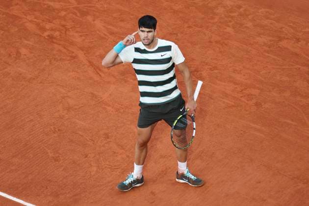 TENNIS : Roland Garros 2025 - Internationaux de France - 08 06 2025 Jannik Sinner (ITA) Vs Carlos Alcaraz (ESP) ParisFrance  Copyright: xMichtofx