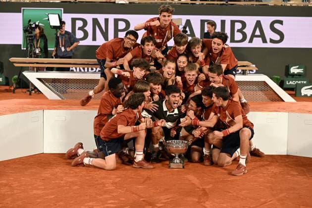 2025 Roland Garros Mens Final Winner Carlos Alcaraz ESP Runner Up Jannik Sinner