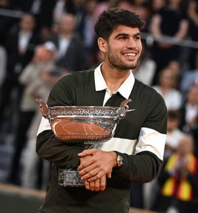 2025 Roland Garros Mens Final Winner Carlos Alcaraz ESP Runner Up Jannik Sinner