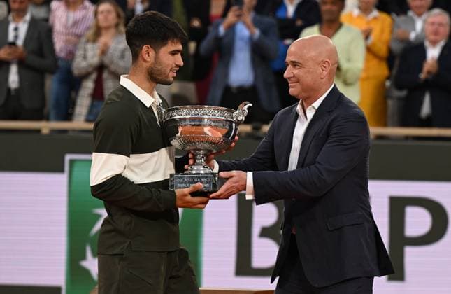 2025 Roland Garros Mens Final Winner Carlos Alcaraz ESP Runner Up Jannik Sinner