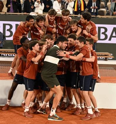 2025 Roland Garros Mens Final Winner Carlos Alcaraz ESP Runner Up Jannik Sinner