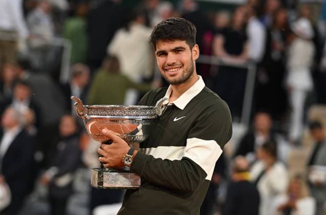 2025 Roland Garros Mens Final Winner Carlos Alcaraz ESP Runner Up Jannik Sinner ITA