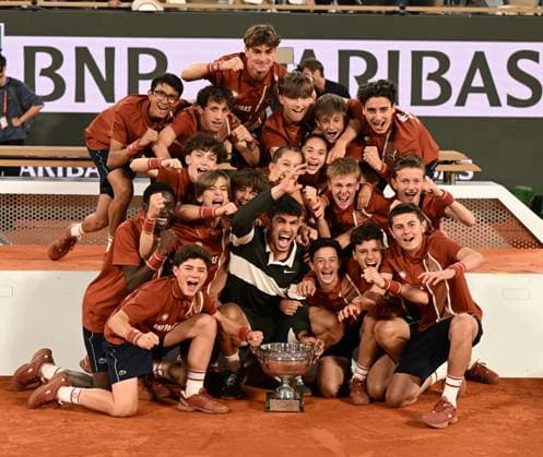 2025 Roland Garros Mens Final Winner Carlos Alcaraz ESP Runner Up Jannik Sinner