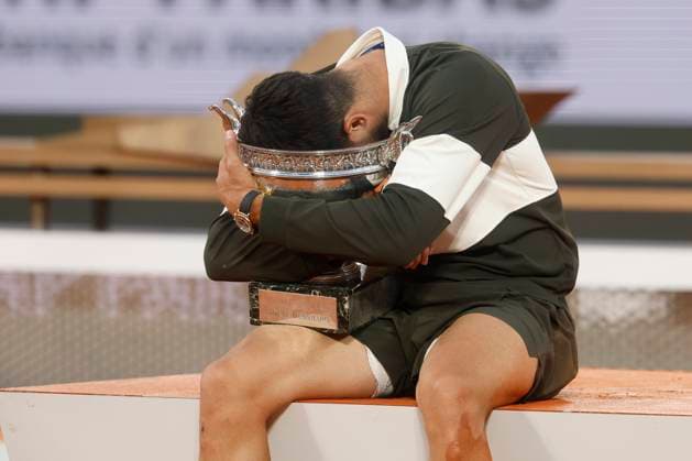 June 8, 2025, Paris, Paris, France: Carlos Alcaraz (ESP) during the trophy ceremony of the tennis Grand Slam of Roland Garros 2025 menÃ¢â‚¬â ¢s final match between Jannik Sinner (ITA) and Carlos Alcaraz (ESP) at Philippe Chatrier central court in Roland Garros Stadium - on June 08 2025.Paris - France Paris France - ZUMAb253 20250608_zsp_b253_178 Copyright: xLoicxBaratouxx