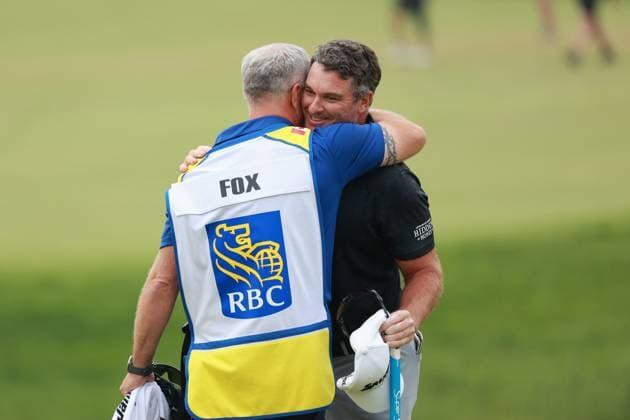 RBC Canadian Open CALEDON, ONTARIO-JUNE 8 Ryan Fox of New Zealand hugs his caddie after winning the RBC Canadian Open at TPC Toronto at Osprey Valley in Caledon, Ontario, Canada on Sunday, June 8, 2025. Caledon Ontario United States  Copyright: xJorgexLemusx originalFilename:lemus-rbccanad250608_nphf5.jpg