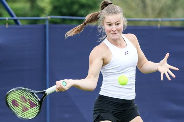Ilkley Tennis Club, England, June 8th 2025: Ruby Cooling during the WTA, Tennis Damen 125 Lexus Ilkley Open match with Celine Naef at Ilkley Tennis Club in Ilkley, England on June 8th 2025. (Sean Chandler SPP) Copyright: xSeanxChandlerx xSPPx spp-en-SeChSp-WTA 125 Lexus Ilkley Open - Celine Naef v Ruby Cooling - Ilkley Tennis Club-122F5A2855