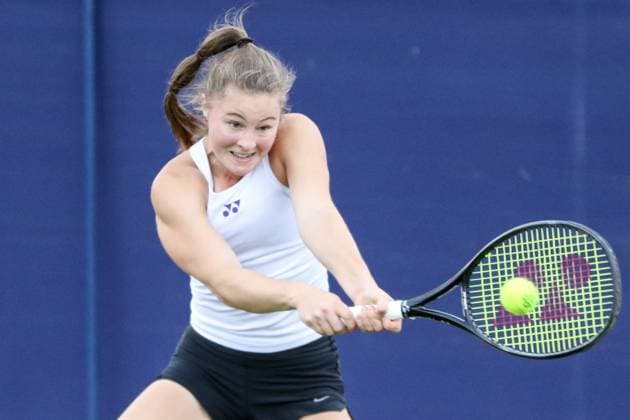 Ilkley Tennis Club, England, June 8th 2025: Ruby Cooling during the WTA, Tennis Damen 125 Lexus Ilkley Open match with Celine Naef at Ilkley Tennis Club in Ilkley, England on June 8th 2025. (Sean Chandler SPP) Copyright: xSeanxChandlerx xSPPx spp-en-SeChSp-WTA 125 Lexus Ilkley Open - Celine Naef v Ruby Cooling - Ilkley Tennis Club-92F5A2952