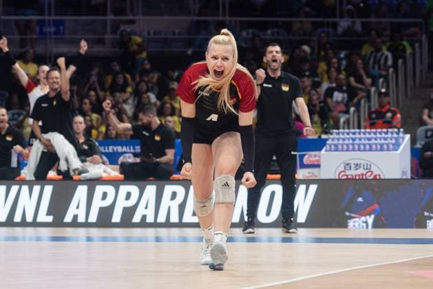 Sport Bilder des Tages Czech Republic vs Germany RIO DE JANEIRO, RJ - 08.06.2025: CZECH REPUBLIC VS GERMANY - Germany& 39;s women& 39;s volleyball team beat the Czech Republic 3-1 at Maracanazinho in Rio de Janeiro, RJ, this Sunday (08). (Photo: Letycia Miller Fotoarena) x2751281x  LetyciaxMiller