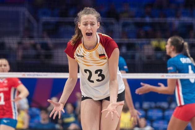 Czech Republic vs Germany RIO DE JANEIRO, RJ - 08.06.2025: CZECH REPUBLIC VS GERMANY - Germany& 39;s women& 39;s volleyball team beat the Czech Republic 3-1 at Maracanazinho in Rio de Janeiro, RJ, this Sunday (08). (Photo: Letycia Miller Fotoarena) x2751291x  LetyciaxMiller
