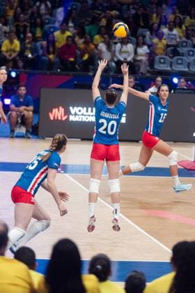 Czech Republic vs Germany RIO DE JANEIRO, RJ - 08.06.2025: CZECH REPUBLIC VS GERMANY - Germany& 39;s women& 39;s volleyball team beat the Czech Republic 3-1 at Maracanazinho in Rio de Janeiro, RJ, this Sunday (08). (Photo: Letycia Miller Fotoarena) x2751292x  LetyciaxMiller