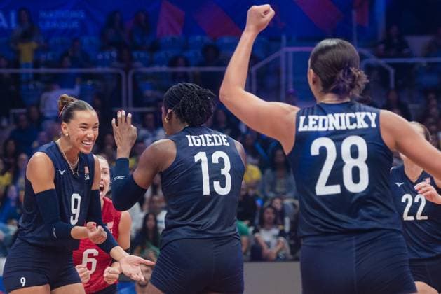 South Korea vs United States RIO DE JANEIRO, RJ - 08.06.2025: SOUTH KOREA VS UNITED STATES - The United States women& 39;s volleyball team beat South Korea 3-0 at Maracanazinho in Rio de Janeiro, RJ, this Sunday (08). (Photo: Letycia Miller Fotoarena) x2751308x  LetyciaxMiller