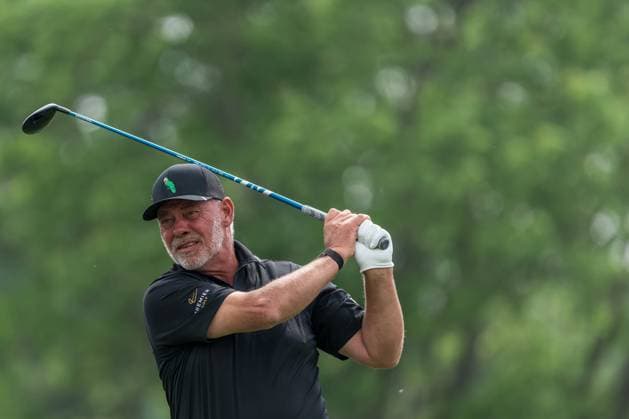 The American Family Insurance Championship Day 3 Darren Clarke hits a tee shot on the 3rd tee during round 3 of The American Family Insurance Championship at TPC Wisconsin in Madison, Wisconsin, on June 8. Madison Wisconsin United States  Copyright: xRossxHarriedx originalFilename:harried-theameri250608_np7PM.jpg