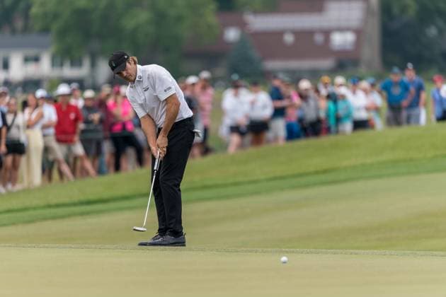 The American Family Insurance Championship Day 3 Mario Tiziani attempts a putt on hole 7 during round 3 of The American Family Insurance Championship at TPC Wisconsin in Madison, Wisconsin, on June 8. Madison Wisconsin United States  Copyright: xRossxHarriedx originalFilename:harried-theameri250608_npIFO.jpg