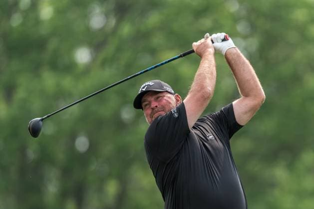 The American Family Insurance Championship Day 3 Thomas Bjorn hits a tee shot on the 3rd tee during round 3 of The American Family Insurance Championship at TPC Wisconsin in Madison, Wisconsin, on June 8. Madison Wisconsin United States  Copyright: xRossxHarriedx originalFilename:harried-theameri250608_npn66.jpg