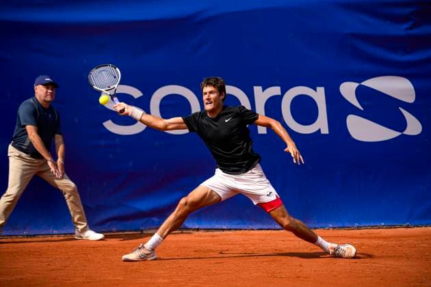 TENNIS : Open Sopra Steria - Lyon Villeurbanne 09 06 2025 Matthew Dellavedova (AUS) vs Tom Gentzsch (GER) lors des qualifications du tournoi de tennis ATP, Tennis Herren Challenger Tour, Open Sopra Steria Ã Lyon-Villeurbanne, le 09 06 2025. Photo Sandrine Thesillat PsNewZ VilleurbanneFrance  Copyright: xSandrinexTHESILLATx