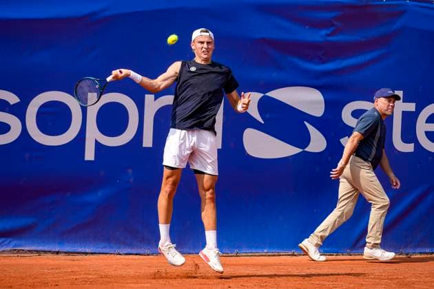 TENNIS : Open Sopra Steria - Lyon Villeurbanne 09 06 2025 Matthew Dellavedova (AUS) vs Tom Gentzsch (GER) lors des qualifications du tournoi de tennis ATP, Tennis Herren Challenger Tour, Open Sopra Steria Ã Lyon-Villeurbanne, le 09 06 2025. Photo Sandrine Thesillat PsNewZ VilleurbanneFrance  Copyright: xSandrinexTHESILLATx