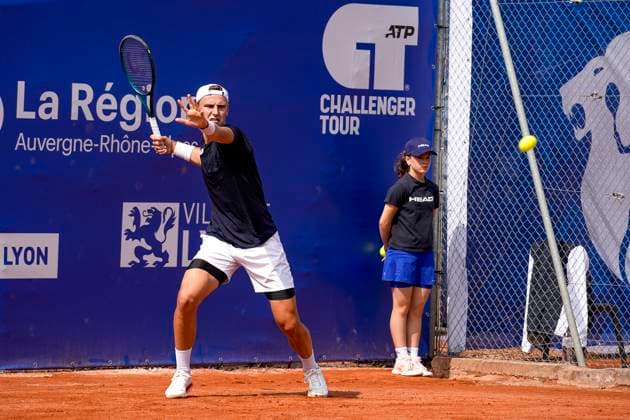 TENNIS : Open Sopra Steria - Lyon Villeurbanne 09 06 2025 Matthew Dellavedova (AUS) vs Tom Gentzsch (GER) lors des qualifications du tournoi de tennis ATP, Tennis Herren Challenger Tour, Open Sopra Steria Ã Lyon-Villeurbanne, le 09 06 2025. Photo Sandrine Thesillat PsNewZ VilleurbanneFrance  Copyright: xSandrinexTHESILLATx