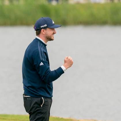 2025-06-08 KLM OPEN 2025 AMSTERDAM, THE NETHERLANDS - JUNE 8: Connor Syme of Scotland winner of the KLM Open 2025 during Round 4 of the KLM Open 2025, DP World Tour at The International on June 8, 2025 in Amsterdam, The Netherlands. Amsterdam The International The Netherlands Content not available for redistribution in The Netherlands directly or indirectly through any third parties. Copyright: xHenkxSeppenx