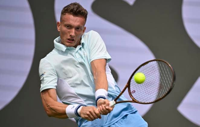 Jiri Lehecka CZE Action Tennis Men BOSS Open ATP 500 Stuttgart 2025 Weissenhof BOSS Open ATP 500 Stuttgart 2025