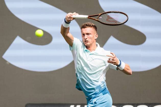 BOSS OPEN ATP250 09 06 2025 Jiri Lehecka CZE in match against Benjamin Bonzi FRA BOSS OPEN ATP250 Stuttgart, Tennisclub Weissenhof on 09 06 2025 Copyright: xBEAUTIFULxSPORTS Wunderlx
