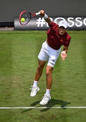 Brandon Nakashima USA Action Serve Tennis Men BOSS Open ATP 500 Stuttgart 2025 Weissenhof BOSS Open ATP 500 Stuttgart 2025