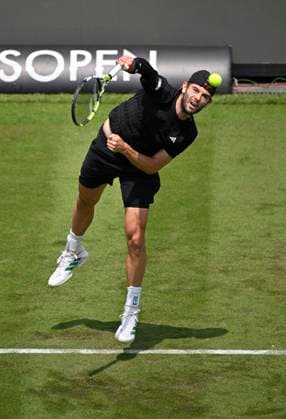 Jacob Fearnley GBR Action Serve Tennis Men BOSS Open ATP 500 Stuttgart 2025 Weissenhof BOSS Open ATP 500 Stuttgart 2025