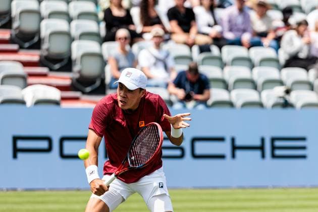 BOSS OPEN ATP250 09 06 2025 Brandon Nakashima USA in his match against Jacob Fearnley GBR BOSS OPEN ATP250 Stuttgart, Tennisclub Weissenhof on 09 06 2025 Copyright: xBEAUTIFULxSPORTS Wunderlx