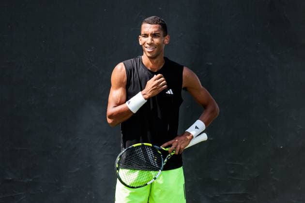 BOSS OPEN ATP250 09 06 2025 Felix Auger Aliassime CAN trains, in training, smiles BOSS OPEN ATP250 Stuttgart, Tennisclub Weissenhof on 09 06 2025 Copyright: xBEAUTIFULxSPORTS Wunderlx