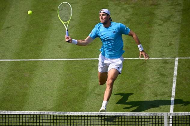 Jan Lennard Struff GER Action Tennis Men BOSS Open ATP 500 Stuttgart 2025 Weissenhof BOSS Open ATP 500 Stuttgart 2025