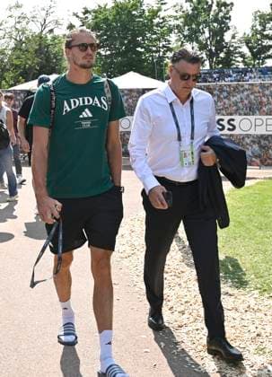 Arrival Alexander Zverev GER comes to the grounds of TC Weissenhof with Tournament Director Edwin Weindorfer Tennis Men BOSS Open ATP 500 Stuttgart 2025 Weissenhof BOSS Open ATP 500 Stuttgart 2025