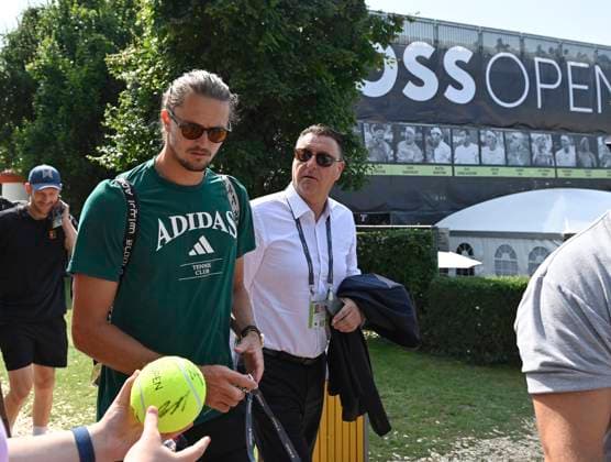 Arrival Alexander Zverev GER comes to the grounds of TC Weissenhof with Tournament Director Edwin Weindorfer Tennis Men BOSS Open ATP 500 Stuttgart 2025 Weissenhof BOSS Open ATP 500 Stuttgart 2025