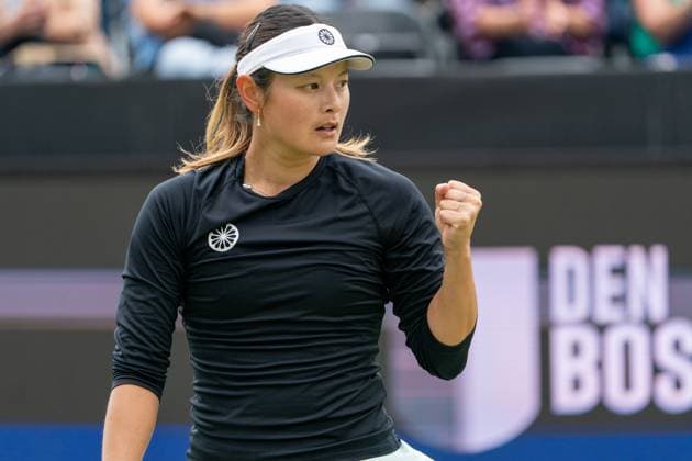 2025-06-09 2025 Libema Open Grass Court Championships ROSMALEN, NETHERLANDS - JUNE 9: Arianne Hartono of the Netherlands during Day One of 2025 Libema Open Grass Court Championships at Autotron on June 9, 2025 in Rosmalen, Netherlands. (Photo by Marleen Fouchier BSR Agency) Rosmalen Netherlands Content not available for redistribution in The Netherlands directly or indirectly through any third parties. Copyright: xBSRxAgencyx