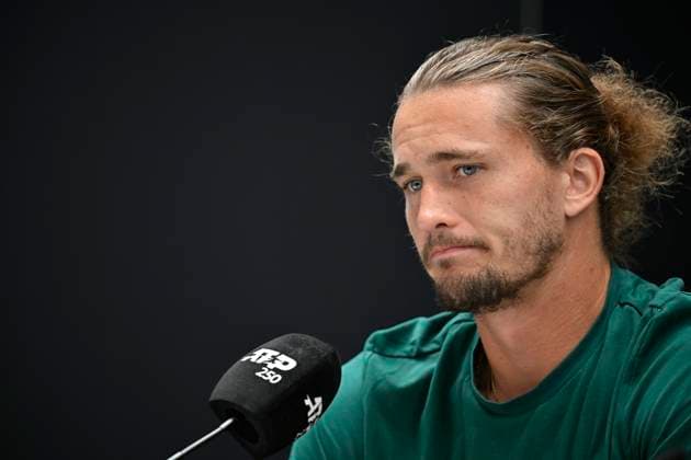 PK Press Conference Alexander Zverev GER thoughtful gesture gesture Tennis Men BOSS Open ATP 250 Stuttgart 2025 Weissenhof BOSS Open ATP 250 Stuttgart 2025