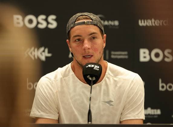 Tennis, ATP tournament in Stuttgart, Jan-Lennard Struff press conference