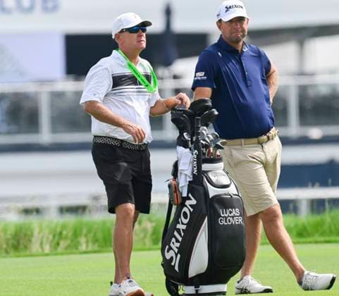 Lucas Glover waiting to hit his second shot on the fairway of the 18th hole at the Oakmont Country Club, site of the USGA 125 U.S. Open Championship in Oakmont Pennsylvania near Pittsburgh during practice rounds on Monday, June 9, 2025.  PIT2025060906 ArchiexCarpenter
