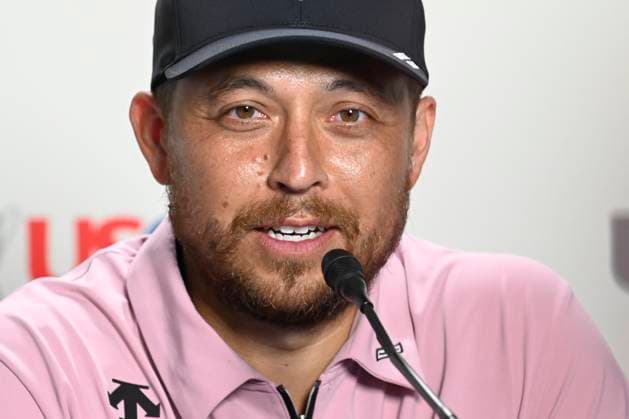 Justin Thomas answers questions from the media at the USGA 125 U.S. Open Championship at the Oakmont Country Club in Oakmont Pennsylvania near Pittsburgh during practice rounds on Monday, June 9, 2025.  PIT2025060915 ArchiexCarpenter