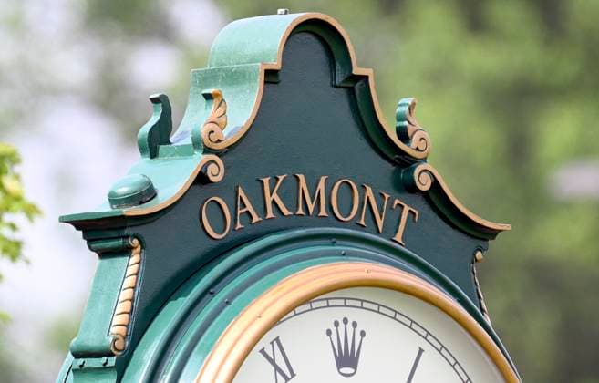 Signage at the USGA 125 U.S. Open Championship at the Oakmont Country Club in Oakmont Pennsylvania near Pittsburgh.  PIT2025060920 ArchiexCarpenter