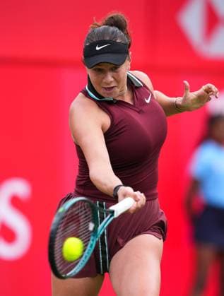 Amanda Anisimova (USA) during her round of 32 win at the WTA, Tennis Damen HSBC Championships at The Queen s Club, London, England on the 9 June 2025.  Copyright: xAndyxRowlandx PMI-6889-0006