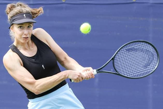 Ilkley Tennis Club, England, June 9th 2025: Valentina Ryser during the WTA, Tennis Damen 125 Lexus Ilkley Open match between Sayaka Ishii at Ilkley Tennis Club in Ilkley, England on June 9th 2025. (Sean Chandler SPP) Copyright: xSeanxChandlerx xSPPx spp-en-SeChSp-WTA 125 Lexus Ilkley Open - Sayaka Ishii v Valentina Ryser - Ilkley Tennis Club-12F5A3152