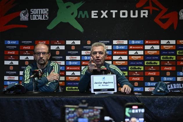 press conference, PK, Pressekonferenz of Mexico ahead of friendly against Turkiye in 2026 World Cup Qualifier preparations CHAPEL HILL, UNITED STATES - JUNE 9: Head Coach of Mexico Javier Aguirre attends a press conference at Kenan Stadium in North Carolina ahead of a friendly football match against Turkiye, as part of preparations for the 2026 FIFA World Cup, WM, Weltmeisterschaft, Fussball qualifiers, in Chapel Hill, United States on June 9, 2025. Celal Gunes Anadolu North Carolina United States. Editorial use only. Please get in touch for any other usage.  Copyright: x2025xAnadoluxCelalxGunesx