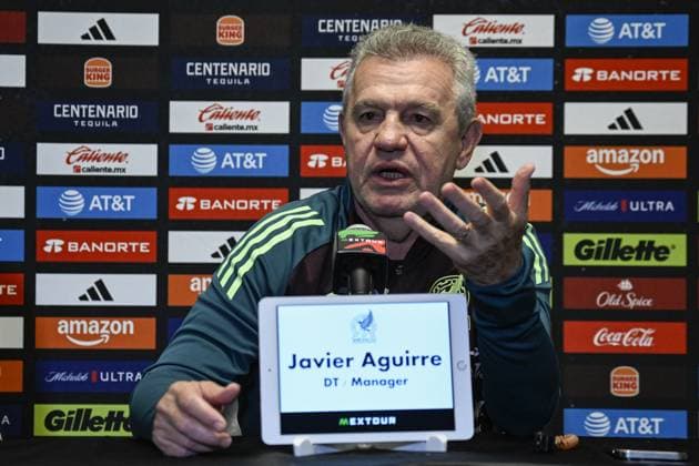 press conference, PK, Pressekonferenz of Mexico ahead of friendly against Turkiye in 2026 World Cup Qualifier preparations CHAPEL HILL, UNITED STATES - JUNE 9: Head Coach of Mexico Javier Aguirre attends a press conference at Kenan Stadium in North Carolina ahead of a friendly football match against Turkiye, as part of preparations for the 2026 FIFA World Cup, WM, Weltmeisterschaft, Fussball qualifiers, in Chapel Hill, United States on June 9, 2025. Celal Gunes Anadolu North Carolina United States. Editorial use only. Please get in touch for any other usage.  Copyright: x2025xAnadoluxCelalxGunesx