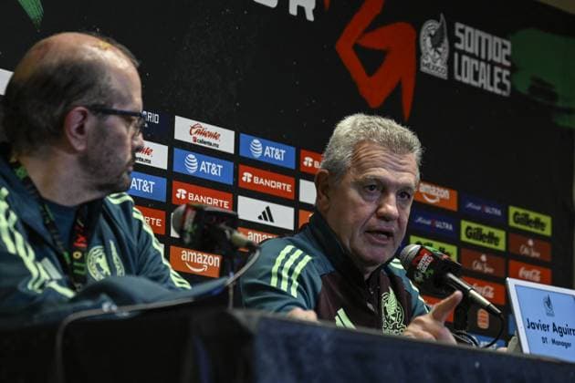 press conference, PK, Pressekonferenz of Mexico ahead of friendly against Turkiye in 2026 World Cup Qualifier preparations CHAPEL HILL, UNITED STATES - JUNE 9: Head Coach of Mexico Javier Aguirre attends a press conference at Kenan Stadium in North Carolina ahead of a friendly football match against Turkiye, as part of preparations for the 2026 FIFA World Cup, WM, Weltmeisterschaft, Fussball qualifiers, in Chapel Hill, United States on June 9, 2025. Celal Gunes Anadolu North Carolina United States. Editorial use only. Please get in touch for any other usage.  Copyright: x2025xAnadoluxCelalxGunesx