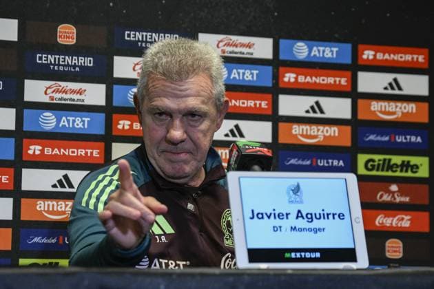 press conference, PK, Pressekonferenz of Mexico ahead of friendly against Turkiye in 2026 World Cup Qualifier preparations CHAPEL HILL, UNITED STATES - JUNE 9: Head Coach of Mexico Javier Aguirre attends a press conference at Kenan Stadium in North Carolina ahead of a friendly football match against Turkiye, as part of preparations for the 2026 FIFA World Cup, WM, Weltmeisterschaft, Fussball qualifiers, in Chapel Hill, United States on June 9, 2025. Celal Gunes Anadolu North Carolina United States. Editorial use only. Please get in touch for any other usage.  Copyright: x2025xAnadoluxCelalxGunesx
