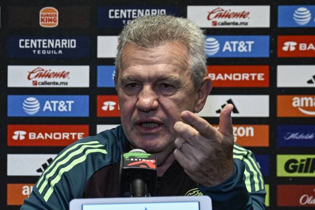 press conference, PK, Pressekonferenz of Mexico ahead of friendly against Turkiye in 2026 World Cup Qualifier preparations CHAPEL HILL, UNITED STATES - JUNE 9: Head Coach of Mexico Javier Aguirre attends a press conference at Kenan Stadium in North Carolina ahead of a friendly football match against Turkiye, as part of preparations for the 2026 FIFA World Cup, WM, Weltmeisterschaft, Fussball qualifiers, in Chapel Hill, United States on June 9, 2025. Celal Gunes Anadolu North Carolina United States. Editorial use only. Please get in touch for any other usage.  Copyright: x2025xAnadoluxCelalxGunesx